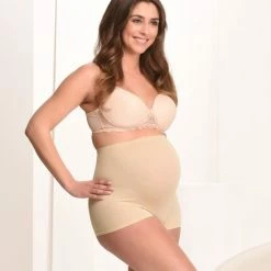 Beste Pirce ✨ Mamsy Seamless Zwangerschaps BOXERSHORTS Met Shapewear Effect (beige 3XL/4XL) 🛒 -lingerie-dames-badmode Verkoop 550x715 3