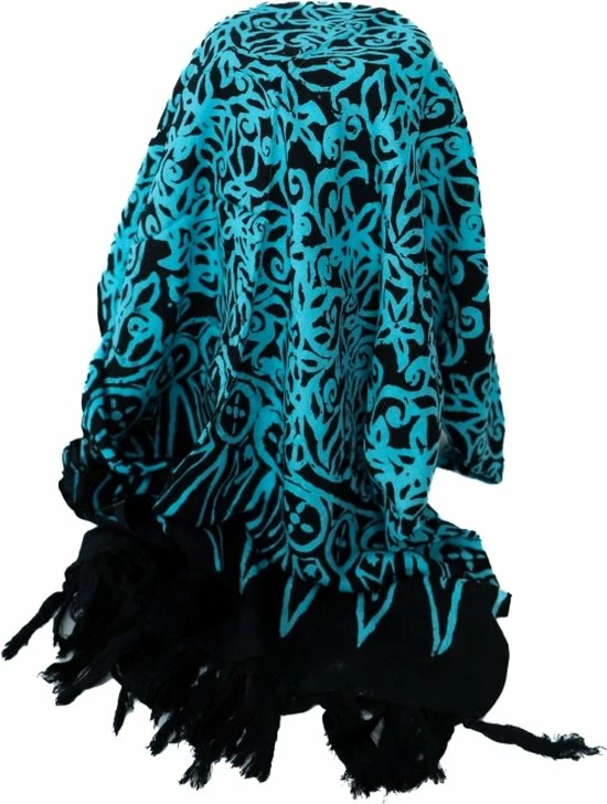 Promo β€οΈ Om Namaste Sarong Pareo Saunadoek Wikkeljurk - 79 - Turquoise Bloemen Op Zwart π 5 Promo β€οΈ Om Namaste Sarong Pareo Saunadoek Wikkeljurk - 79 - Turquoise Bloemen Op Zwart π - Afbeelding 3