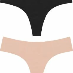 Top 10 ✔️ Bye Bra Onzichtbare String, Naadloos Ondergoed Dames, String, Seamless String, Seamless Ondergoed Dames 2 Pack - Beige/Zwart, XL ❤️