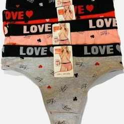 Beste deal ⭐ Merkloos Dames String 4 Pack Met Love (L) 34-36 😉