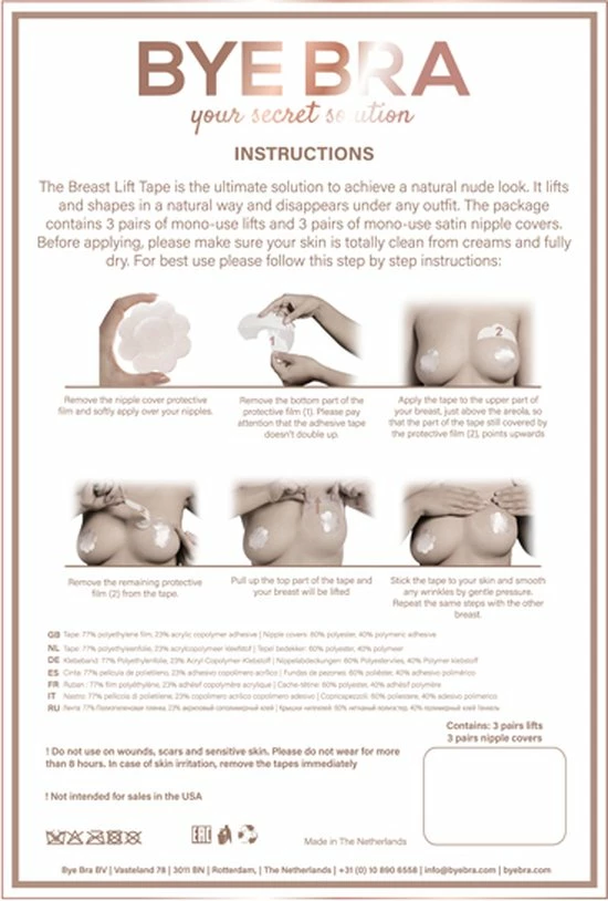 Aanbiedingen 🎉 Bye Bra - Borst Lift & Zijden Tepel Covers A-C 3 Paar 🔔 7 Aanbiedingen 🎉 Bye Bra - Borst Lift & Zijden Tepel Covers A-C 3 Paar 🔔 - Afbeelding 5