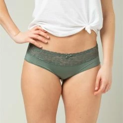 Korting 🔔 INSUA - Dames Ondergoed Naadloze Hipster Met Kant - Groen - Dames Slip Maat L - 3 Stuks/verpakking 🎁 -lingerie-dames-badmode Verkoop 550x823 12