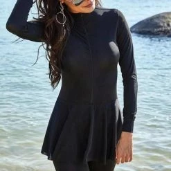 Nieuw 🧨 Merkloos Burkini Zwempak - Boerkini - Badpak - 👙 Bikini Dames - Islamitische Producten - Zwart - Maat S 😉 -lingerie-dames-badmode Verkoop 550x824 53