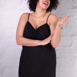 Begroting β RJ Bodywear RJ Pure Color Onderjurk Zwart 3XL π§¨