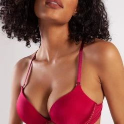 Korting π Merkloos Garland Racerback Voorgevormde Beugel Heavy Push Up BH - WIJN-ROOD - Maat 80B π