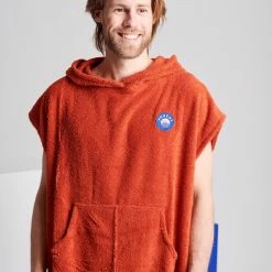 Beste deal 😀 Merkloos Ponchy - Surf Poncho - Handdoek Poncho – Marrom Velho - Maat Klein - Slim Fit – Uniseks - Katoen 🔥 -lingerie-dames-badmode Verkoop 550x825 180