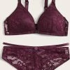 Beste Verkoop 🎉 Merkloos Lingerieset - Voorgevormde Beugel Bh + Slip – Paars - Small ✔️ -lingerie-dames-badmode Verkoop 550x825 182