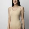 Promo 🛒 Merkloos DONEX-Bodysuit Met Brede Band-1 Stuk-Ondergoed Voor Dames-beige-maat S 🎁 -lingerie-dames-badmode Verkoop 550x825 4