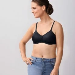 Goedkoop ⭐ Amoena Prothese Bh Voorgevormd Zonder Beugel Lara SB Zwart - Maat 90B 🛒
