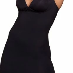 Nieuw ✔️ Bye Bra Corrigerende Jurk, Open Buste Onderjurk, Volledige Lichaamscontrole, Natuurlijk Liftend Effect, Shapewear Voor Vrouwen, Zwart, XXL 🔔